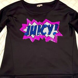 Juicy scuba sweater with sequins design logo detail